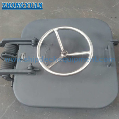 CB/T 3728 C কুইক অ্যাকশন ওয়েদারটাইট ছোট স্টিল হ্যাচ কভার উভয় সাইড মেরিন আউটফিটিং খুলুন