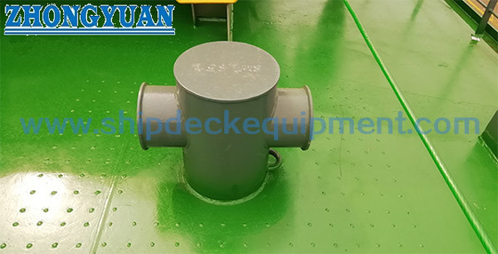 ISO 13797 প্লেট ফেব্রিকেটেড পাইপ ওয়েল্ডেড মুরিং টোয়িং ক্রুসিফর্ম বোলার্ডস শিপ টোয়িং ইকুইপমেন্ট