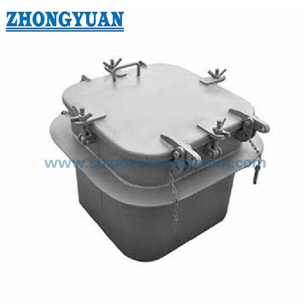 CB/T 3728 A URS26 আবহাওয়ারোধী ছোট ইস্পাত হ্যাচ কভার সঙ্গে বাটারফ্লাই বাদাম সামুদ্রিক সরঞ্জাম